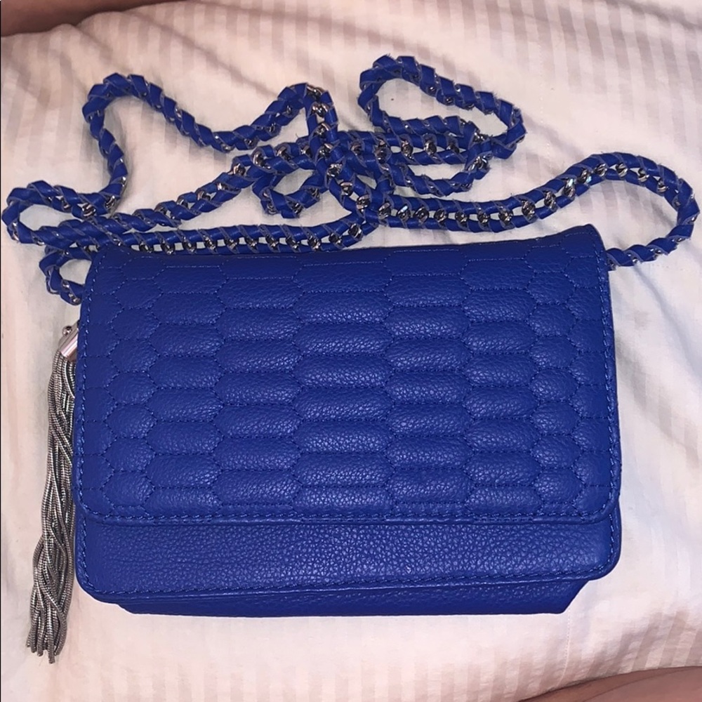 Aimee Kestenberg cobalt blue crossbody purse